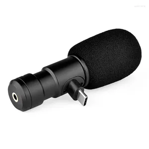Micrófonos complemento de micrófono inalámbrico tipo-c conector celular celular cardioides transmisión de transmisión web grabación duradera