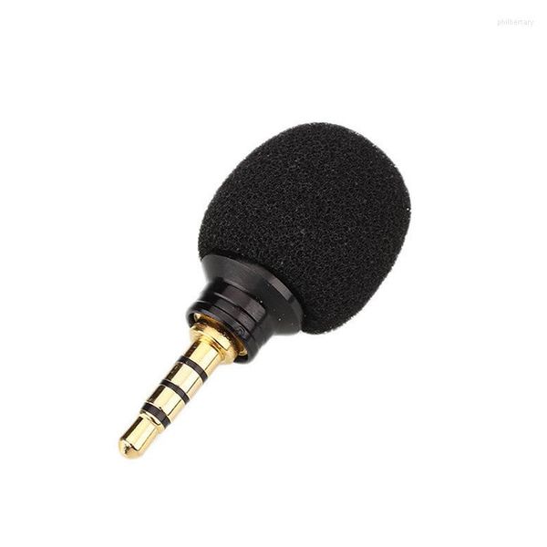 Microphones portables 3,5 mm Aux Mono / Stéréo / 4 pôles Mini microphone pliable pour téléphone portable Ordinateur portable PC Enregistrement