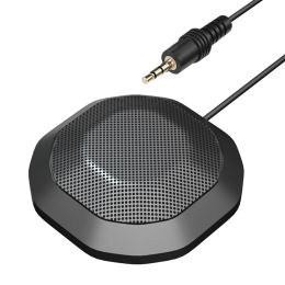 Microfoons draagbare 3,5 mm conferentie microfoon 360 ° omnidirectionele condensor pc microfoon plug play kleine desktop microfoon voor pc -laptop