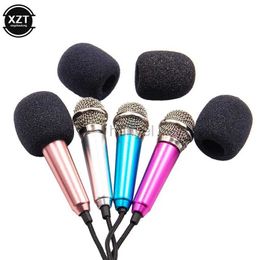 Microfoons draagbare 3,5 mm stereo studio MIC KTV Karaoke mini -microfoon voor smartphone laptop pc Desktop handheld audiomicrofoon 240410
