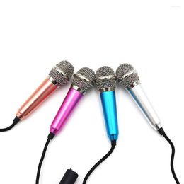 Microphones Portable 3.5mm Stéréo Studio Mic KTV Karaoké Mini Microphone Pour Téléphone Portable PC En Gros