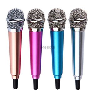 Microphones Portable 3,5 mm Studio stéréo micro Ktv Karaoke Mini microphone pour téléphone intelligent PC PC Handheld Audio Microphone 240408
