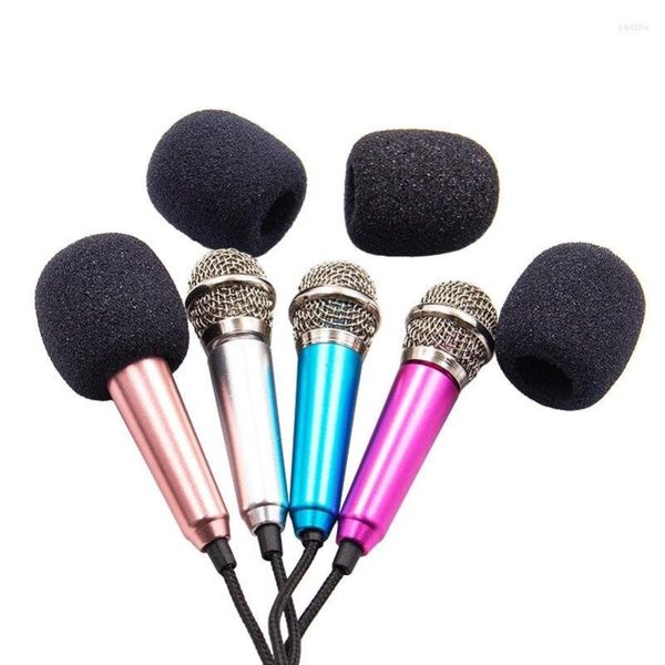 Microphones Portable 3.5mm Stéréo Studio Mic KTV Karaoké Mini Microphone Pour Téléphone Intelligent Ordinateur Portable PC De Bureau De Poche Audio