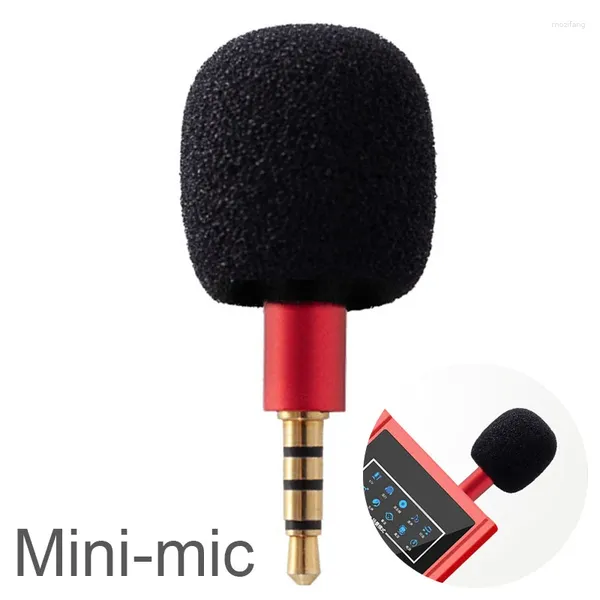 Microphones Portable Mini Microphone Micro 3.5mm Aux 4 Broches Pôle Capacité Métallique Pour Téléphone Portable Ordinateur Portable PC Enregistrement
