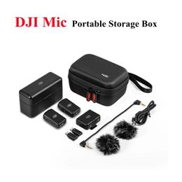 Microphones Boîte de rangement portable pour DJI Mic Wireless Microphone PU Embrayage extérieur antifall imperméable anti-carter de transport accessoire