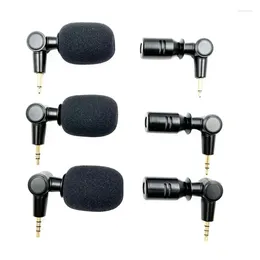Microphones Enregistrement vidéo portable Mini micro réglable 3,5 mm Plug Microphone en métal pliable adapté au podcasting en direct K1KF