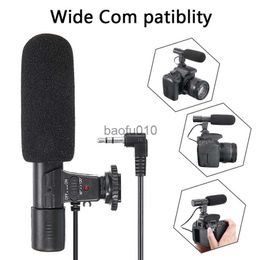 Microfoons Professional 3,5 mm externe audiostereo kabelmicrofoon zwarte interviewrecorder microfoon voor Nikon DSLR -camera HKD230818