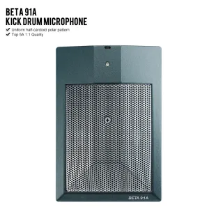 Microphones Professional Beta 91 Beta91a Bass Kick Drum Drum Microphone Amplificateur Bass Condenser Wire Bourny Instrument microfone micro