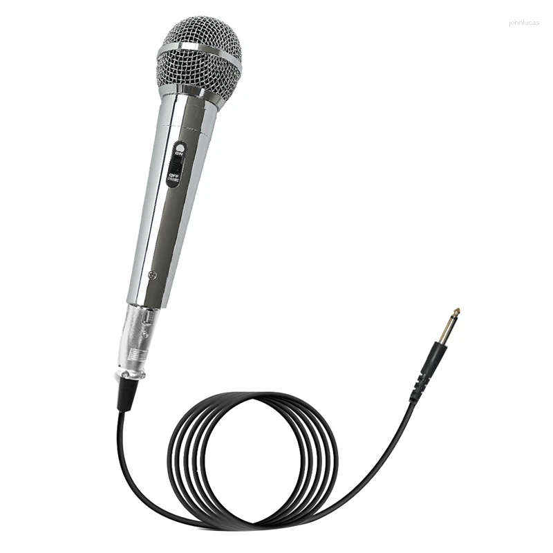 Microfones Professional Condenser Mic Silver Handheld Microphone KTV Singing Stage Performance