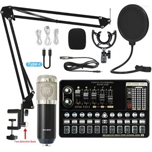 Micrófonos condensador profesional micrófono BM 800 Tarjeta de sonido Wireless Bluetooth V10 Pro para PC Computer Karaoke Singing Gaming