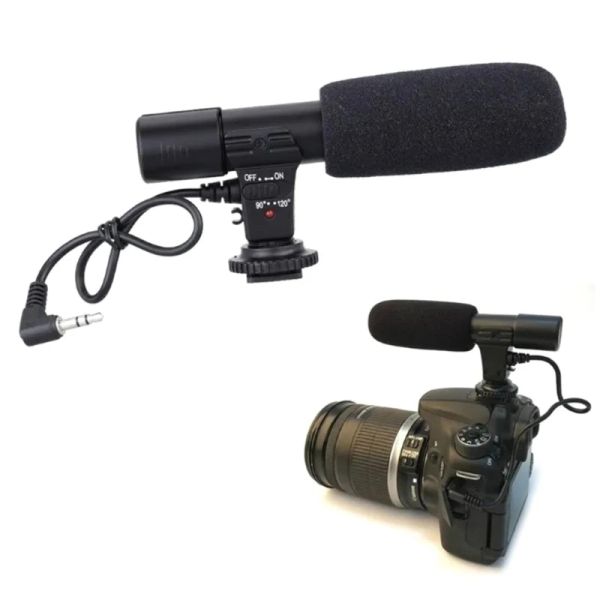 Microphones Professional Stéréo Microphone Microphone 3,5 mm Camcorders Digital Video Camera Enregistrement Microphone pour la caméra reflexe