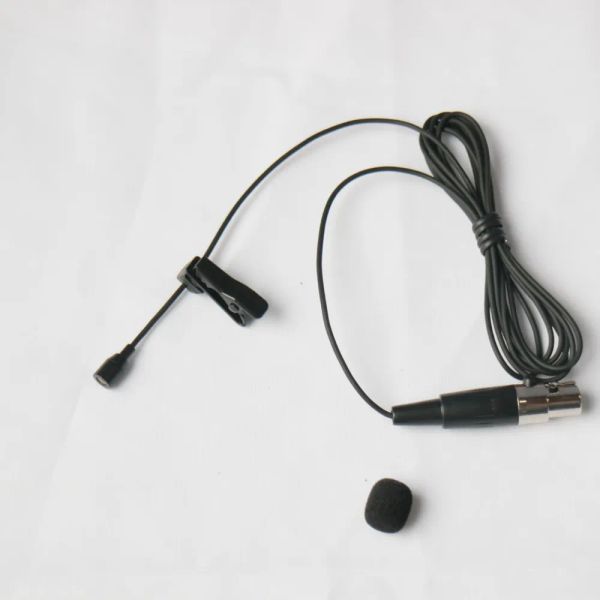 Micrófonos Professional Hidden Black Clipon Lavalier Micrófono para Shure Wilress System TA4F Mini XLR enchufe