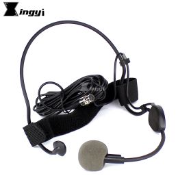 Microfoons Professionele mini XLR 4 Pin Ta4f Earset Headworn Headset Microfoon Dynamische microfoon voor Shure WH20TQG Wireless Bodypack -zender