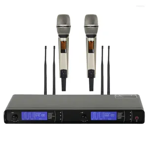 Microphones Professional Real Diversity Set Wireless A Drag Second-main Microphone Home Entertainment Live KTV Stage