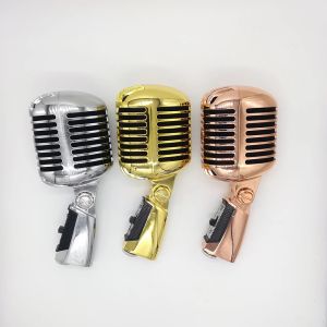 Microphones Ribbon Professional Microphone Metal 55sh Classic Vintage Style Vocaux Live Dynamic Mic Sliver Rose Golden pour Shure