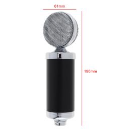Microphones Professional Special BM 5000 Microphone du condenseur avec contrôle du circuit et grande tête de diaphragme en or pour le studio / KTV