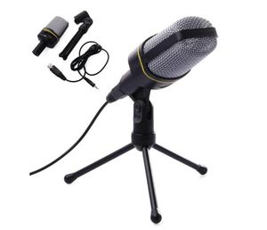 Microphones Microphone à condensateur de studio professionnel avec poignée de trépied microphone à volume réglable pour webcast KTV ordinateur de bureau micropho