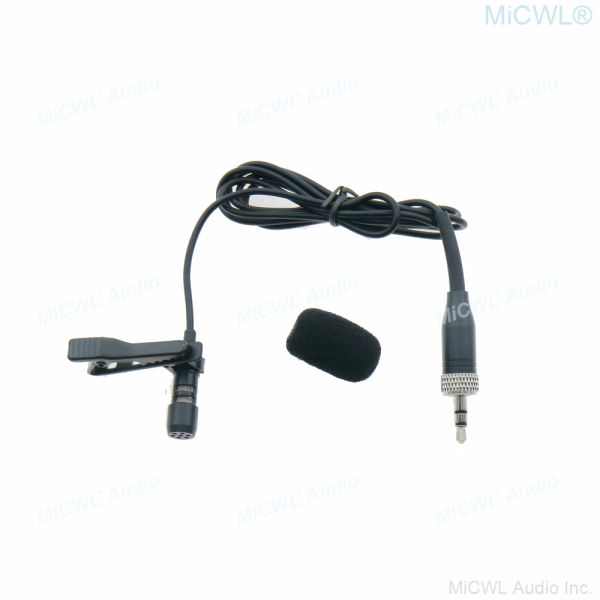 Micrófonos clips de corbata profesional solapa lavalier Unidiectividad de micrófono para sennheiser sistema microfone de microfone de 3,5 mm de bloqueo estéreo metal