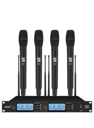 Microphones Système de microphone sans fil UHF professionnel Lavalier portable Home Karaoke Party Stage9959818