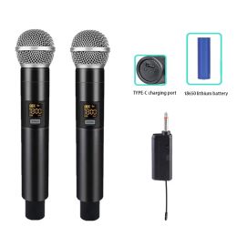 Microphones Professional UHF Wireless Microphone Transmetteur Récepteur récepteur Handheld Karaoke Microphone pour KTV House Party Singing micro
