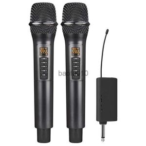 Microphones Professionnel UHF Microphone Sans Fil De Poche Karaoké Mic Haut-Parleur Avec Batterie Au Lithium Rechargeable Récepteur Pour Chanter HKD230818