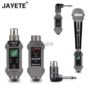 Microphones Convertisseur émetteur de haut-parleur xlr sans fil UHF professionnel adaptateur de microphone émetteur numérique filaire à sans fil HKD230818