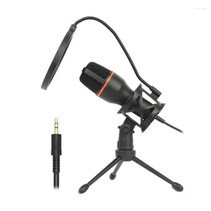 Microphones Microphone USB professionnel 3,5 mm filaire Accueil Stéréo Trépied de bureau adapté au PC YouTube Vidéo Chat Jeu Podcast