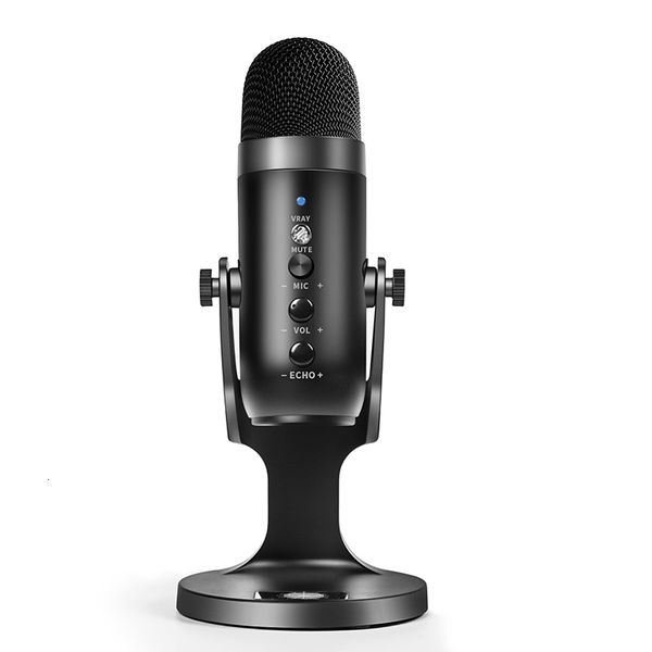 Microphones Microphone USB professionnel Streaming Podcast Studio condensateur cardioïde PC ordinateur micro support pour Streaming vidéo jeu chant 230920