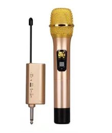 Microfoons Professioneel draadloos microfoonsysteem met ontvanger UHF-handmicrofoon Luidspreker Karaoke Conferentiemicrofoonontvanger