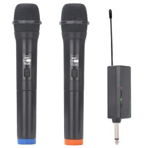 Microphones Professional Wireless Microphone 2 en 1 Mic de karaoké dynamique pour la maison