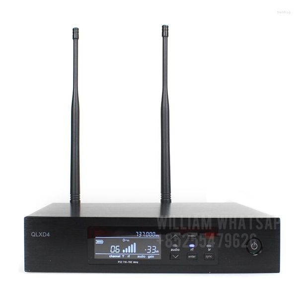 Micrófonos QLXD4 BETA58 BETA87A UHF True Diversity Condense Wireless Microphone System para Karaoke Stage Performances Mic