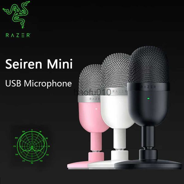 Micrófonos Razer Seiren Mini micrófono de condensador USB para transmisión de juegos en PC Grabación profesional/micrófono con patrón de captación supercardioide preciso HKD230818