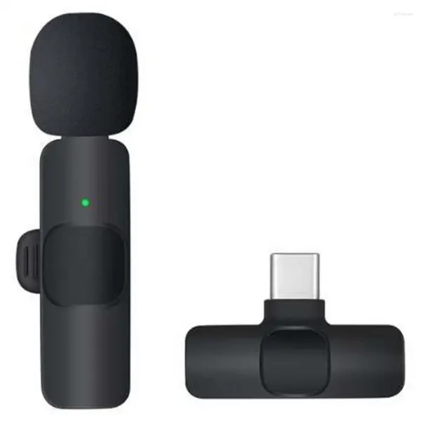 Microphones rechargeables sans fil Microphone stéréo Sound Lavalier pour Vlogs Phone Vlog