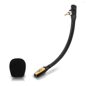 Micrófonos de repuesto para auriculares para juegos, micrófono omnidireccional con cancelación de ruido para auriculares A40, color negro