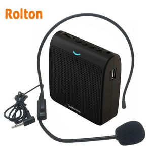 Microfoons Rolton K100 Luidspreker Draagbare microfoon Mini-stemversterker met USB FM-radio voor leraren Gids Lerarenopleiding 231116