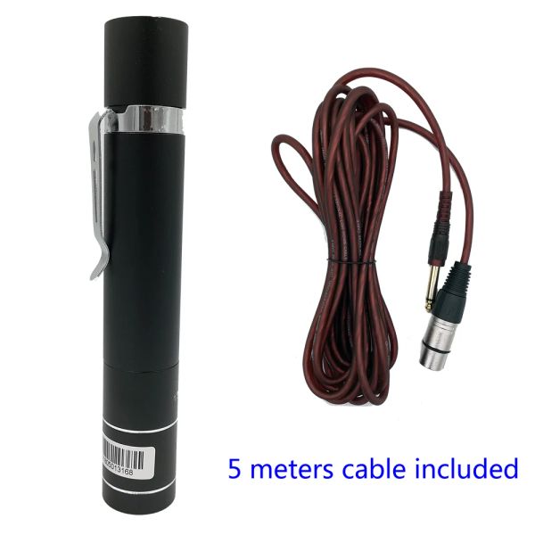 Micrófonos adaptador de alimentación S50 para el micrófono saxofón G9 S163 Clip en el convertidor de preamplificador de alimentación de micrófono a XLR con cable de 5 metros de 6.5 mm