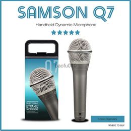 Microfoons Samson Q7 Dynamische vocale microfoon Handheld instrument Pick Up Mic Necording Microfoon voor Karaoke live concertgitaar HKD230818