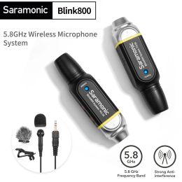 Microfoons Saramonic Blink800 B1 B2 B3 Wireless Microphone System 5.8GHz Audio Mic 3,5 mm XLR 6,35 mm Jack Blink 800 voor cameramixer -gitaar