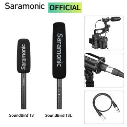 Micrófonos Saramonic SoundBird T3/T3L Micrófono de condensador de escopeta direccional para ENG Cine Grabación de campo Diseño de sonido Youtube Vlog