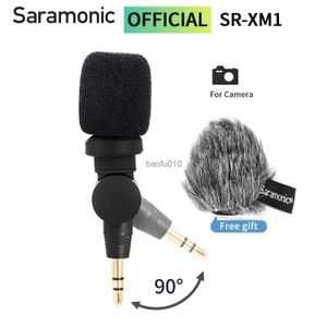 Microphones Saramonic SR-XM1 Microphone Plug and Play TRS 3,5 mm pour appareils photo reflex numériques Caméscopes Mélangeur audio Enregistreur Zoom Streaming en direct Youtube HKD230818