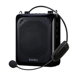 Microfoons SHIDU 25W draagbare draadloze stemversterker voor leraren 4000mAh batterij Bluetooth-luidspreker met microfoon Echo AUX-opname S28 231116