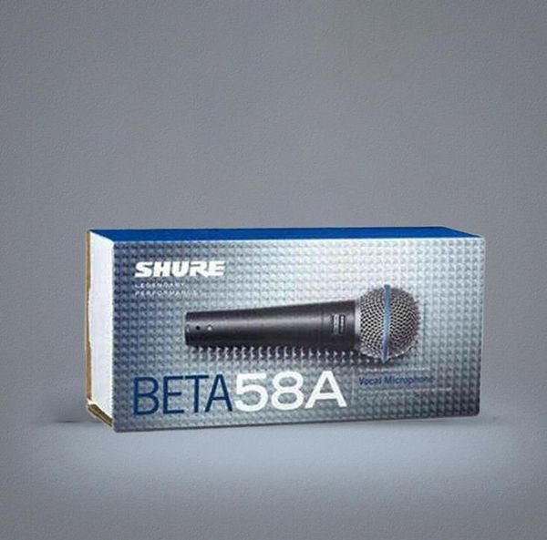 Microphones SHURE Beta58A Microphone dynamique filaire portable Microphone de Studio pour chant scène enregistrement chant micro de jeu pour C4231344