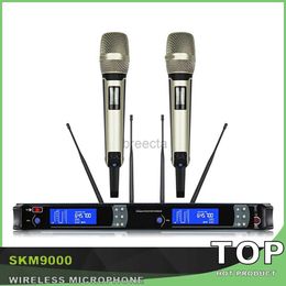 Microphones SKM9000 Microphone sans fil microphone UHF SKM 9000 2 canaux Système professionnel SKM9100 EM2050 pour les performances de la scène 240408