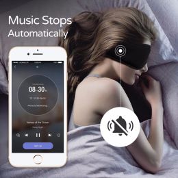 Microphones Sleepace Sleep Headphones, Masque oculaire lavable confortable avec blocage sonore / Annulation de bruit Smart App Remote Control