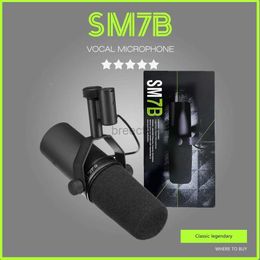 Microphones SM7B Microphone dynamique cardioïde SM7B 7B Studio Réponse de fréquence sélectionnable Microphone pour le podcasting d'enregistrement de scène en direct 240408