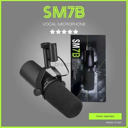 Microfoons SM7B Cardioid Dynamic SM7B 7B Studio Selecteerbare frequentierespons Microfoon voor Live Stage -opname Podcasting 240408