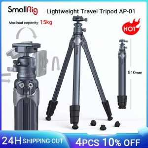 Micrófonos smallrig dslr cámara de viaje ligero trípode ap01 con estructura compacta placa rápida de cabeza de bola de 360 ° para Sony para Canon 3987