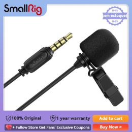 Microphones Smallrig L13.5 mm TRS / TRRS Professional Lavalier Microphone pour l'ordinateur de téléphone mobile Vlogging Reine Clidon micro 6.5ft 3388