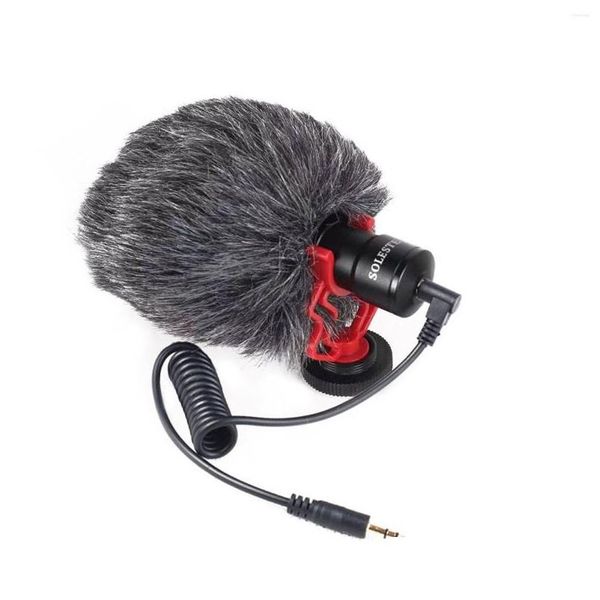 Microphones Soleteste MZ1 Condenseur Cardioïde Microphone Enregistrement Mic 3,5 mm Plug-and-play w / Mount Wind Sn pour la livraison de chute de smartphone DHH5Q