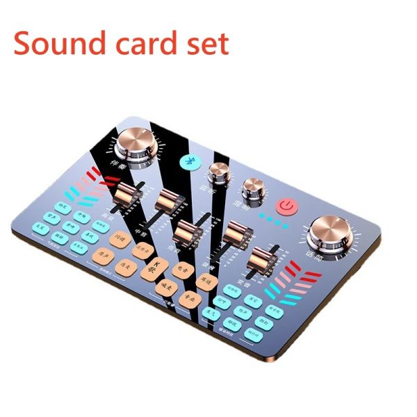 Microphones Set Cartes Send Microphone Audio Interface Podcasting pour YouTube DJ Live Streaming Phone Computer PC Home Karaoke